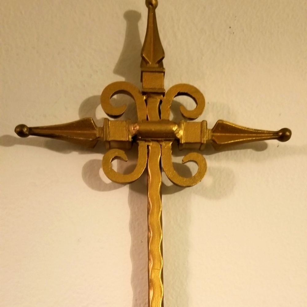 Golden Wrought Iron Cross
